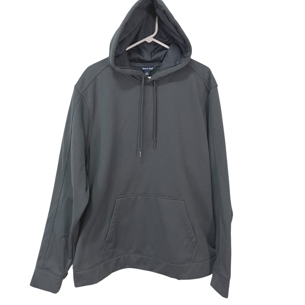 Sport-Tek XL Grey Hoodie Performance Fleece Pullover Gorpcore Athleisure